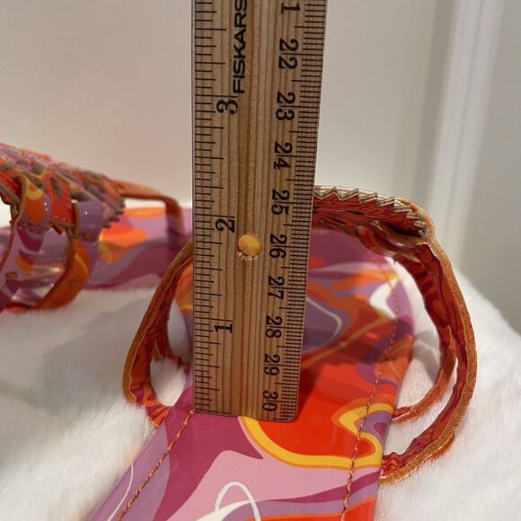 Women’s Shoes Thong Sandals Size 6 NEW Orange Tie Dye Circus NY By Sam Edelman - Picture 8 of 14